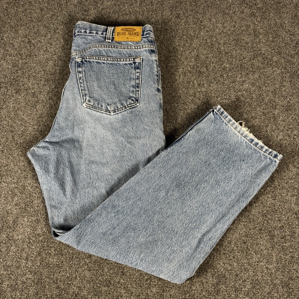 Vintage Old Navy Blue Jeans Men 36x30 Regular Fit Medium Wash Denim 90s Y2K